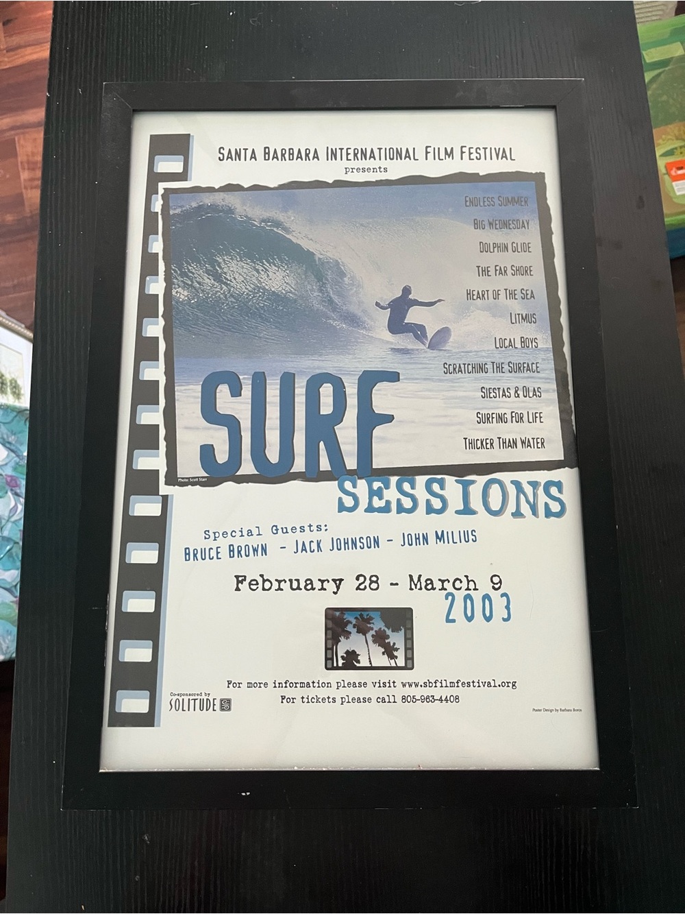 Surf Sessions Framed Event Poster 1x14.5x20.5